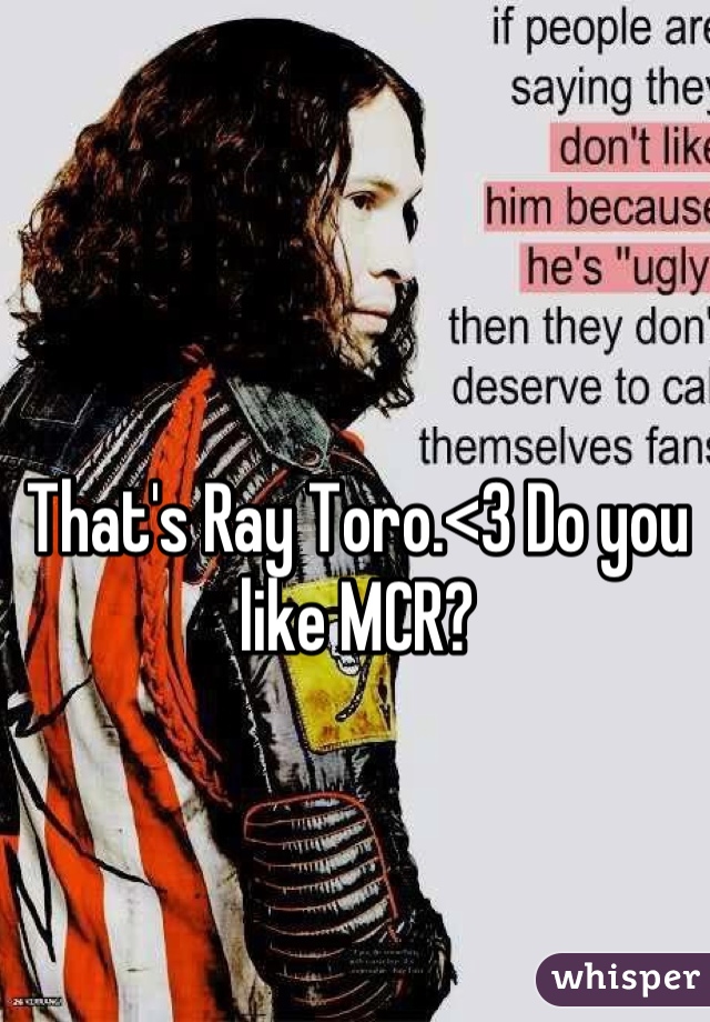 That's Ray Toro.<3 Do you like MCR?