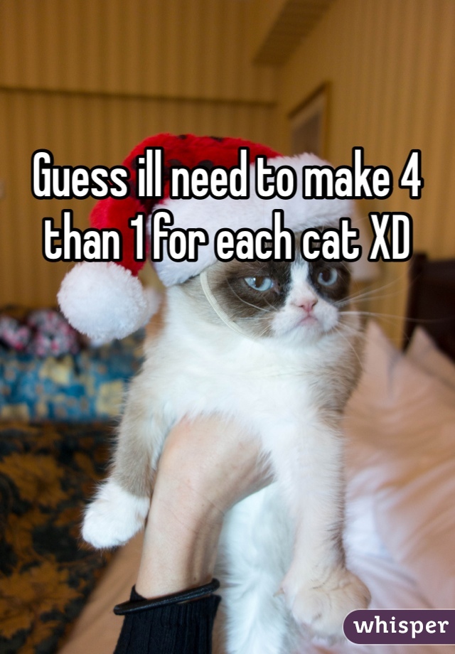 Guess ill need to make 4 than 1 for each cat XD