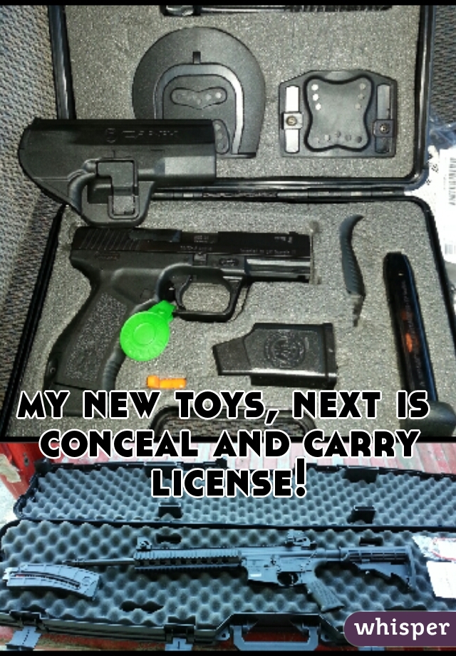 my new toys, next is conceal and carry license!