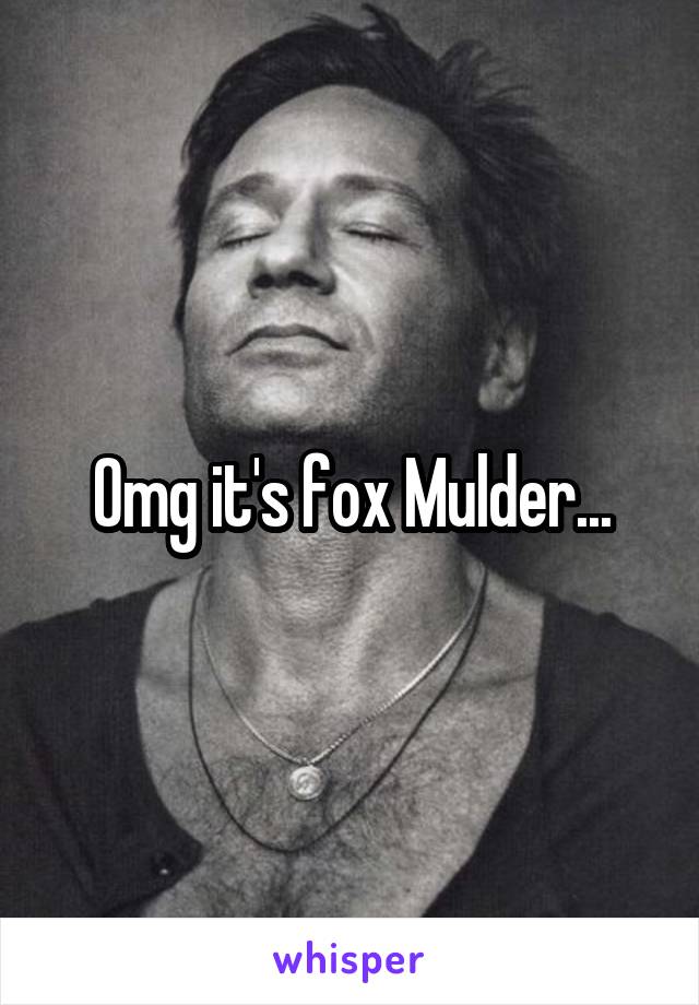 Omg it's fox Mulder...