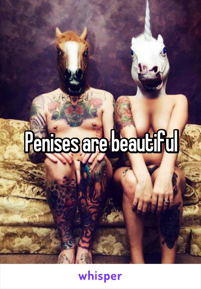 Penises are beautiful