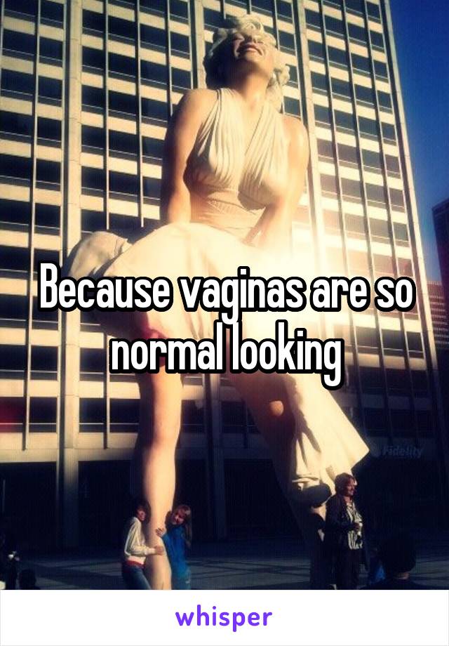 Because vaginas are so normal looking