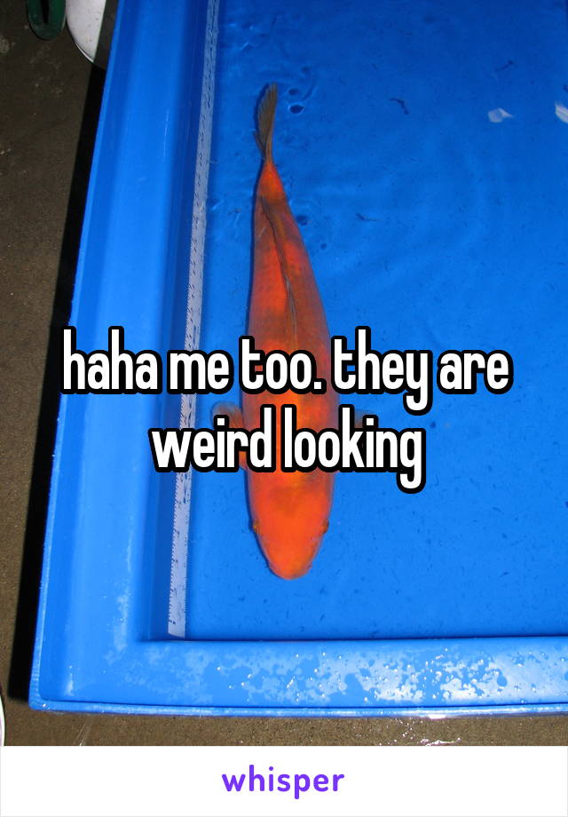 haha me too. they are weird looking