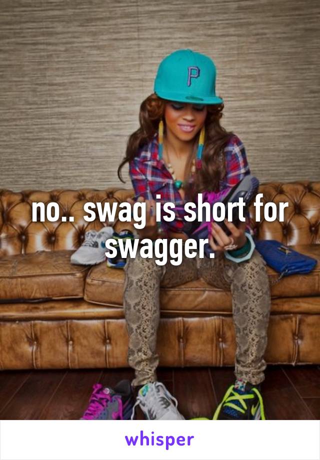 no.. swag is short for swagger.