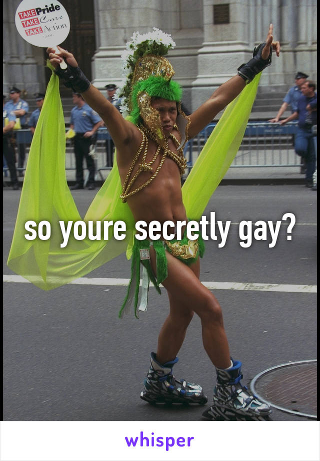 so youre secretly gay?