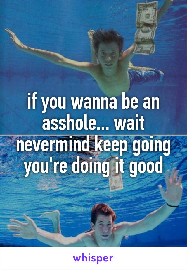 if you wanna be an asshole... wait nevermind keep going you're doing it good