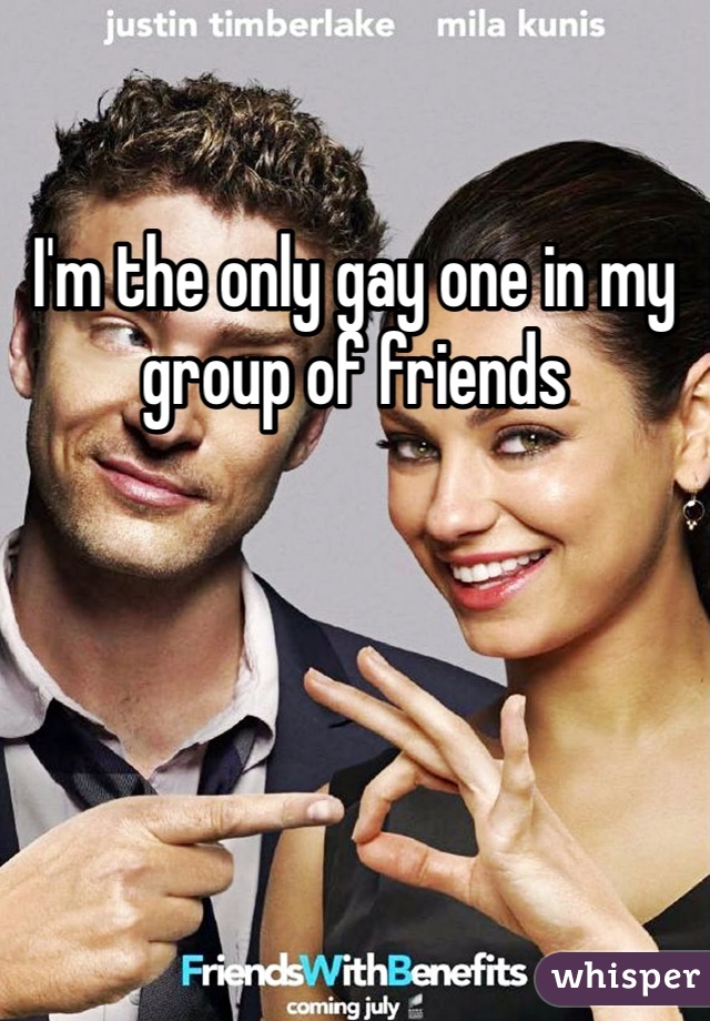I'm the only gay one in my group of friends 