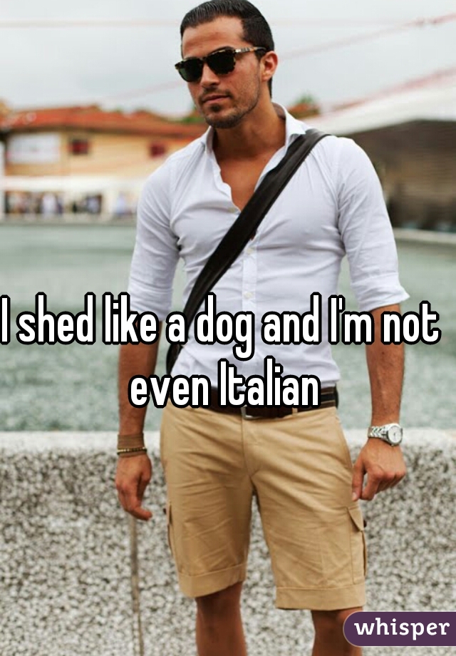 I shed like a dog and I'm not even Italian