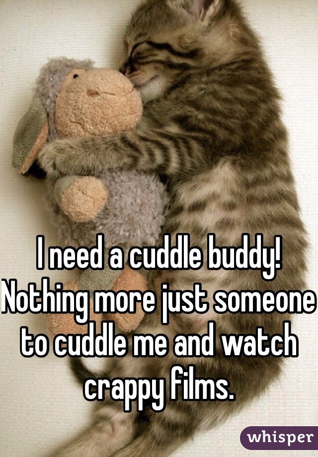 I need a cuddle buddy! Nothing more just someone to cuddle me and watch crappy films.