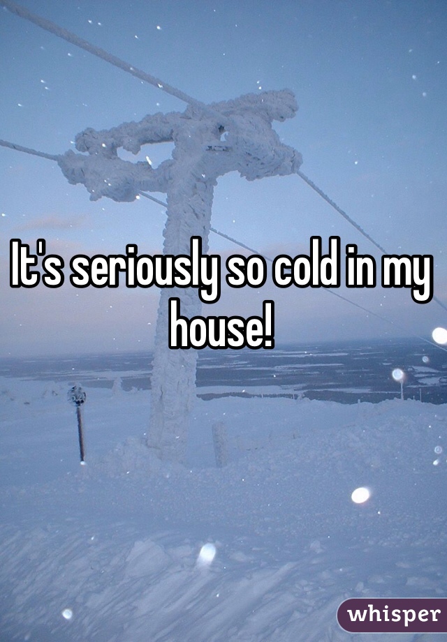 It's seriously so cold in my house! 