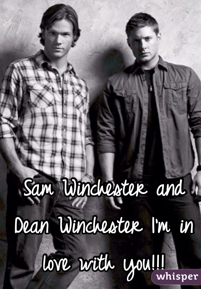 Sam Winchester and Dean Winchester I'm in love with you!!!