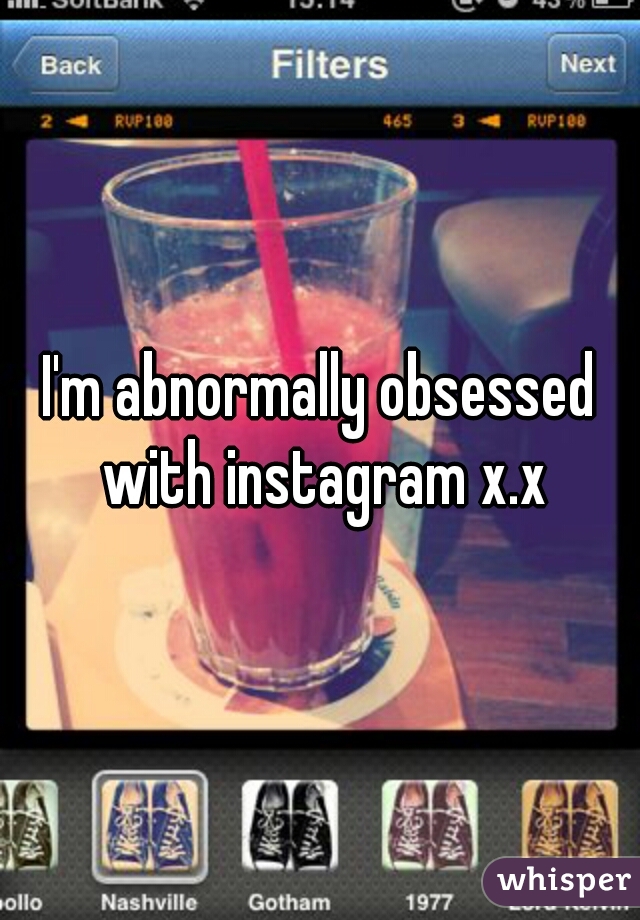 I'm abnormally obsessed with instagram x.x
