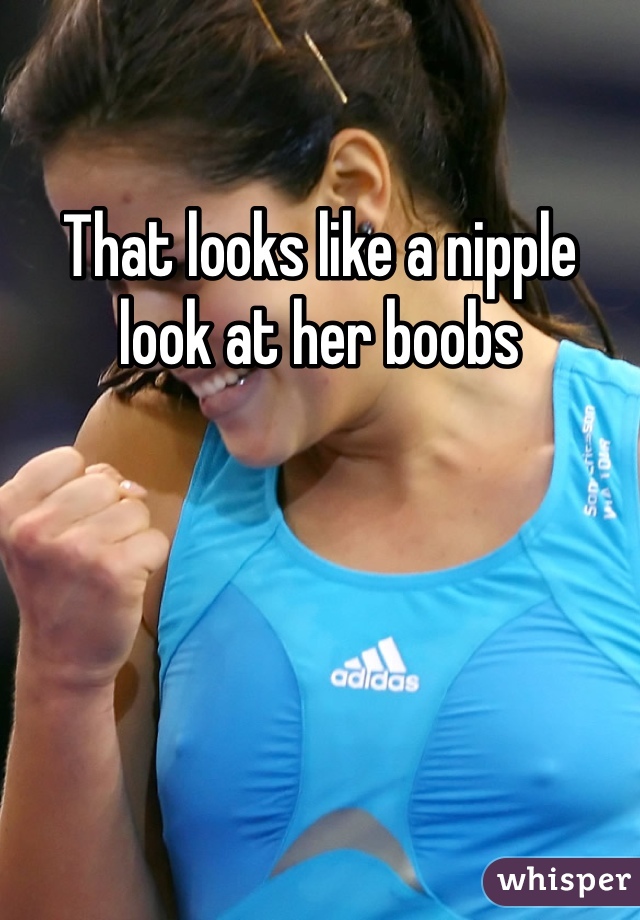 That looks like a nipple look at her boobs