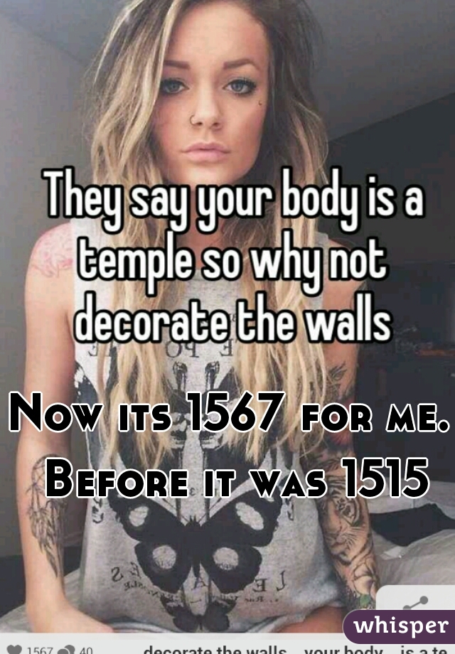 Now its 1567 for me. 
Before it was 1515