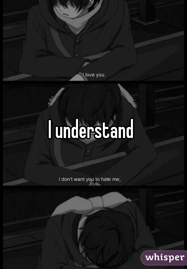 I understand 