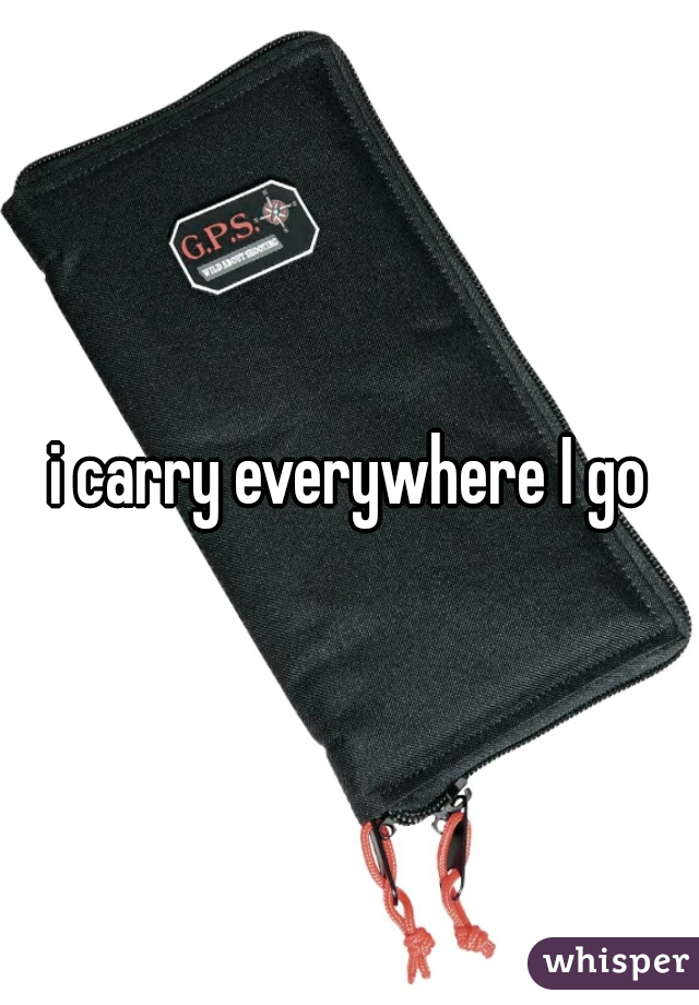 i carry everywhere I go