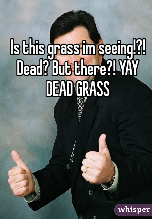 Is this grass im seeing!?! Dead? But there?! YAY DEAD GRASS