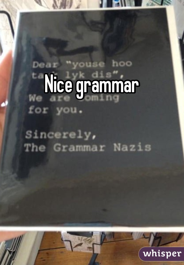 Nice grammar