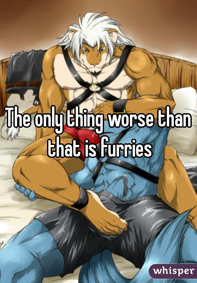The only thing worse than that is furries