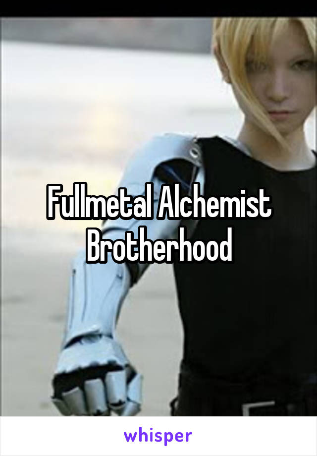 Fullmetal Alchemist Brotherhood