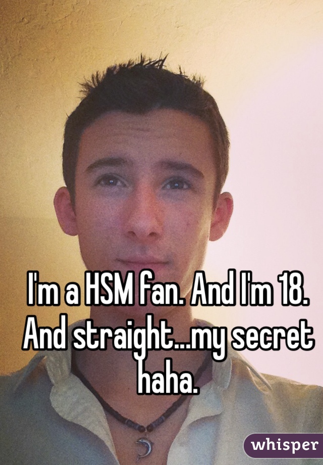 I'm a HSM fan. And I'm 18. And straight...my secret haha. 
