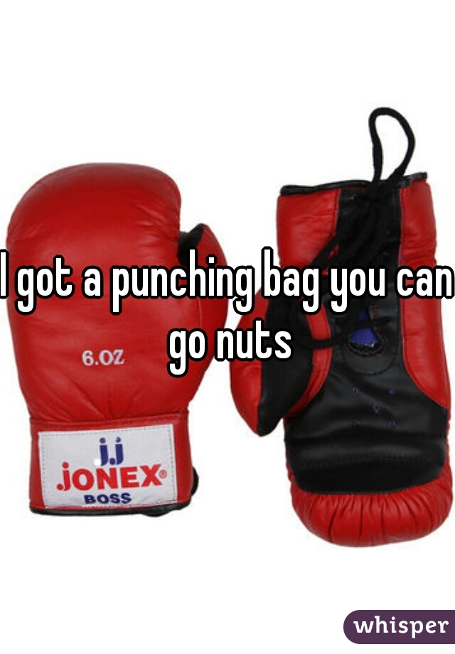 I got a punching bag you can go nuts