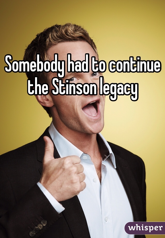 Somebody had to continue the Stinson legacy 