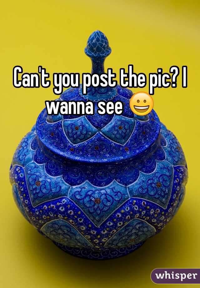 Can't you post the pic? I wanna see 😀