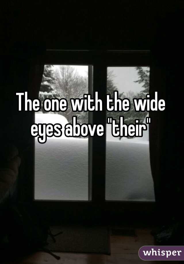 The one with the wide eyes above "their"