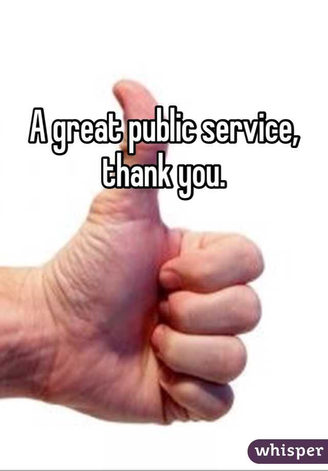 A great public service, thank you.