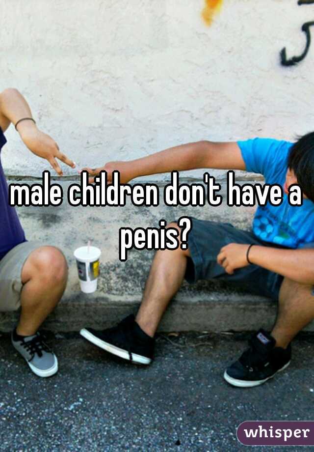 male children don't have a penis? 