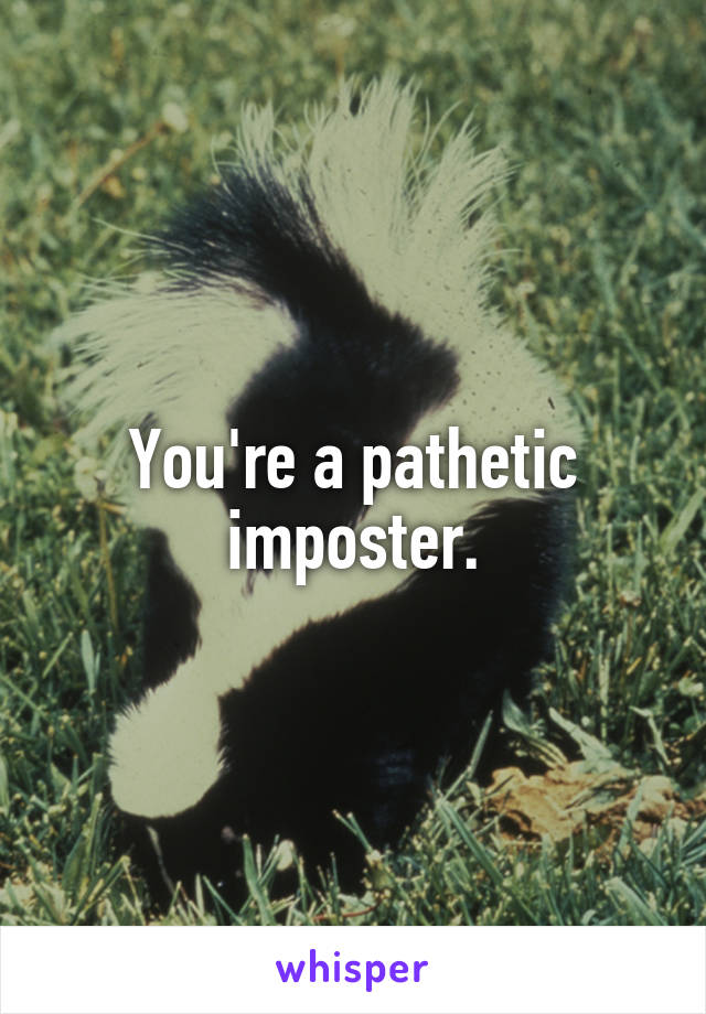 You're a pathetic imposter.