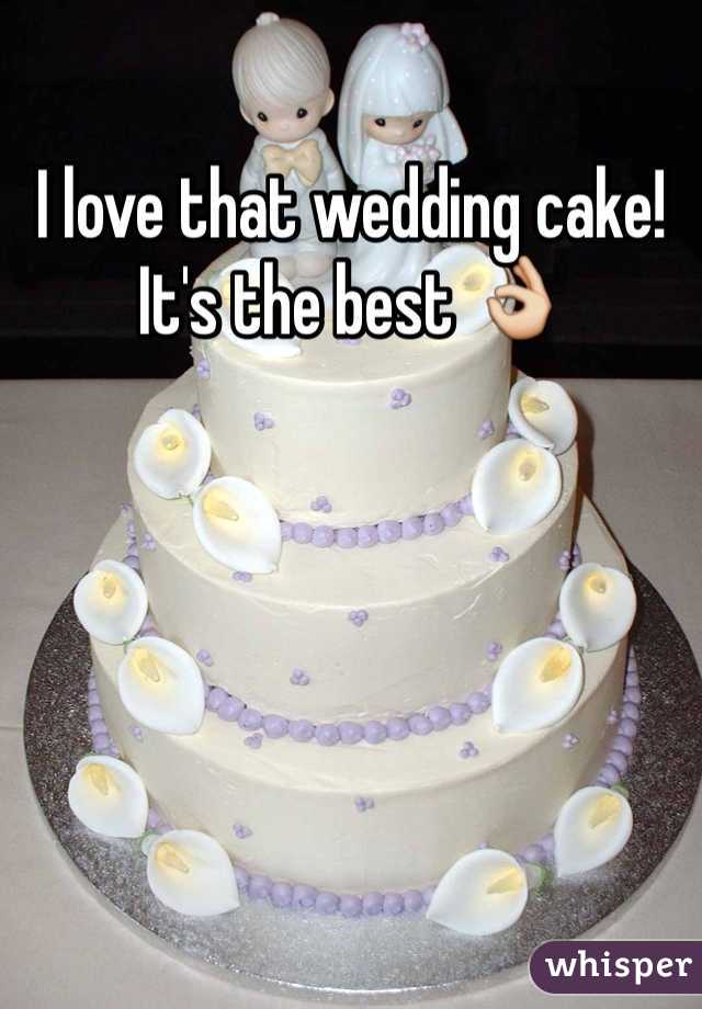 I love that wedding cake! It's the best 👌