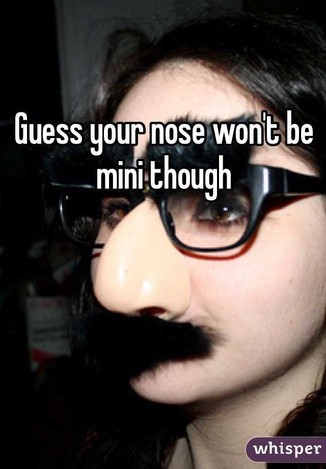Guess your nose won't be mini though