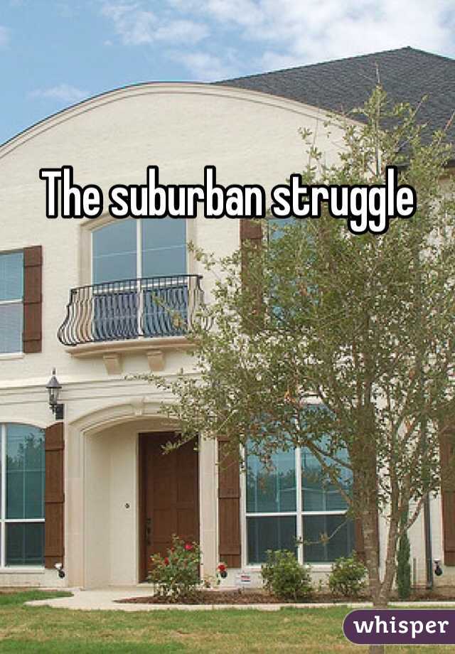 The suburban struggle 