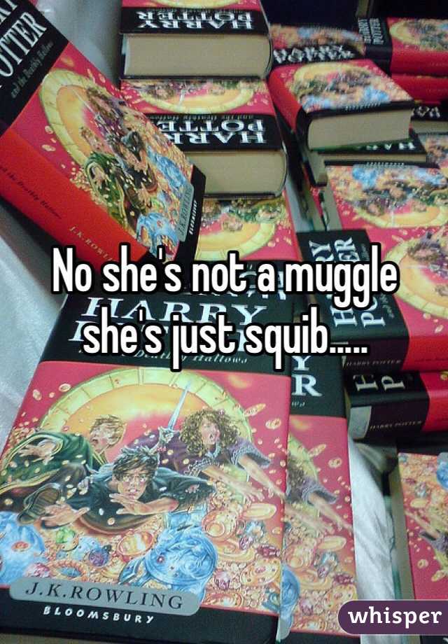 No she's not a muggle she's just squib.....