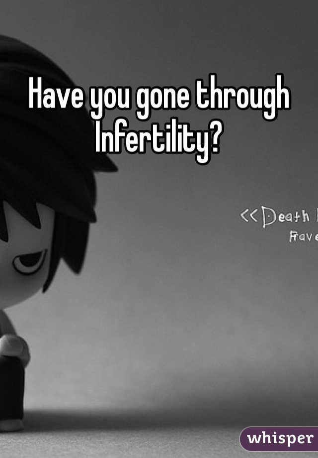 Have you gone through Infertility? 