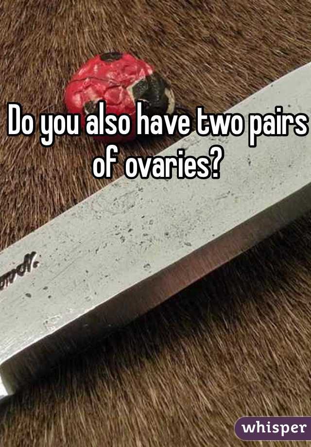 Do you also have two pairs of ovaries?