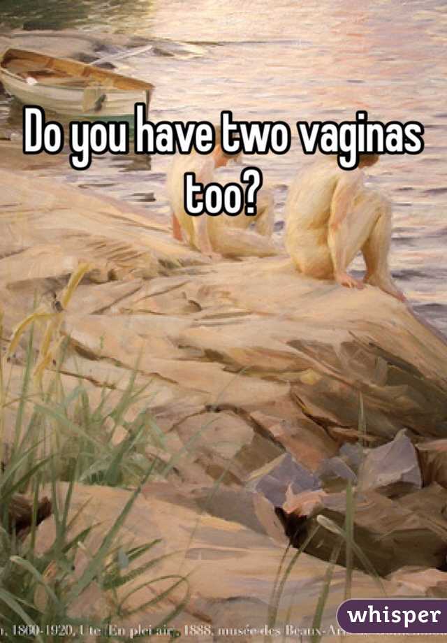 Do you have two vaginas too?