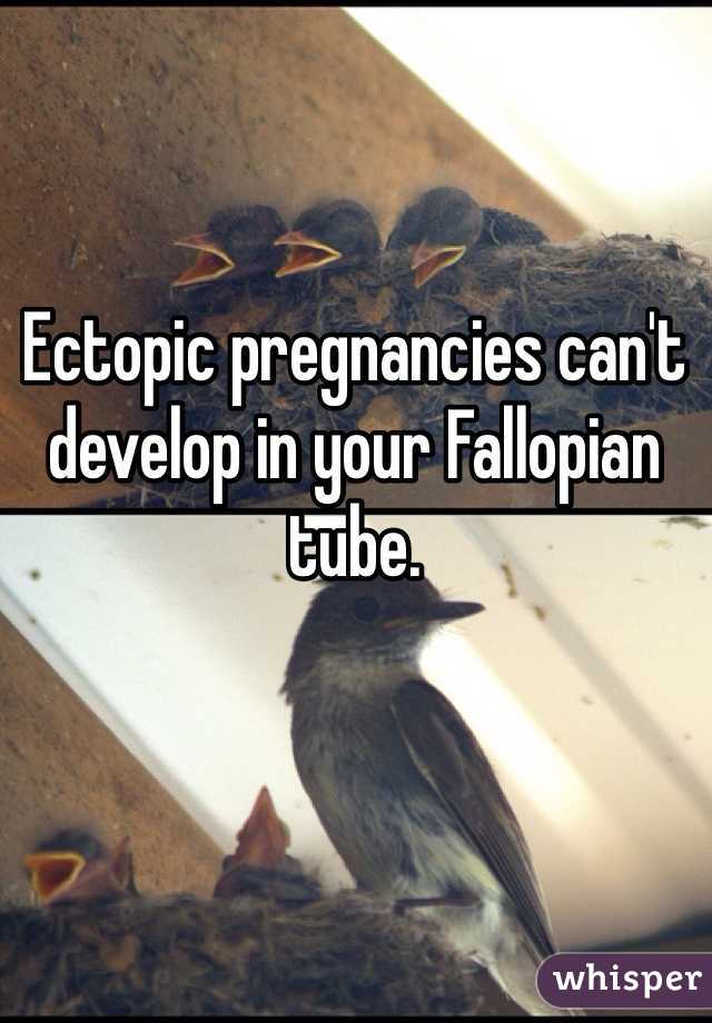 Ectopic pregnancies can't develop in your Fallopian tube. 