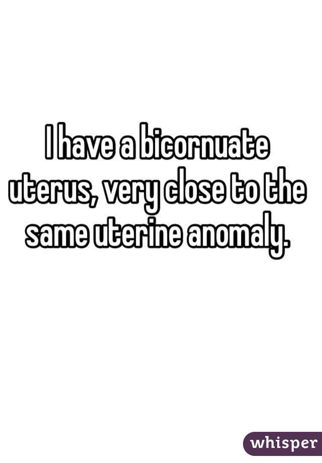 I have a bicornuate uterus, very close to the same uterine anomaly. 