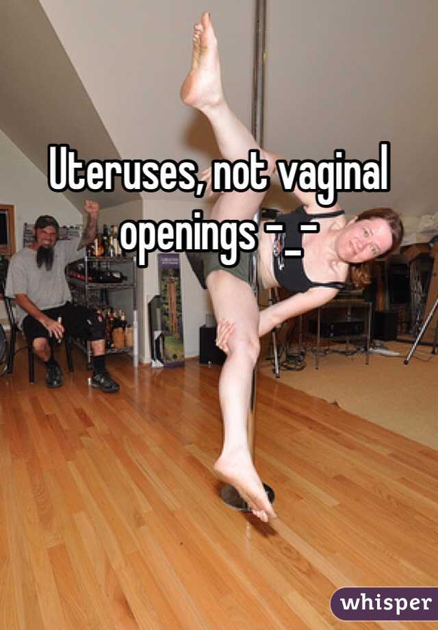 Uteruses, not vaginal openings -_-