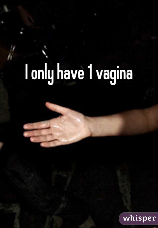 I only have 1 vagina