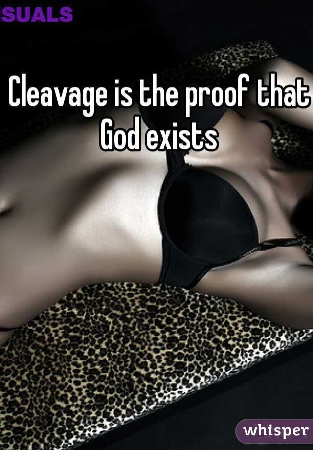 Cleavage is the proof that God exists