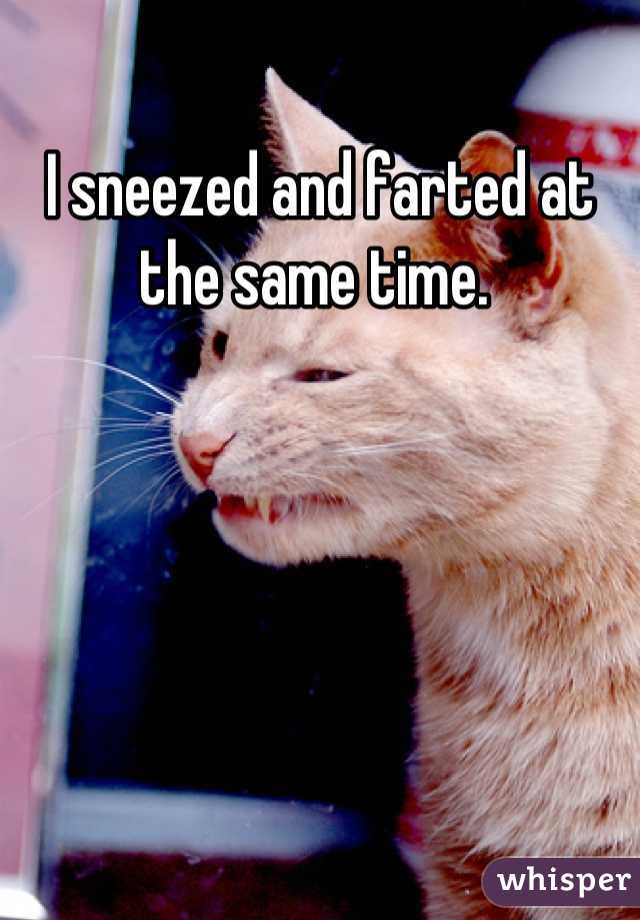 I sneezed and farted at the same time. 