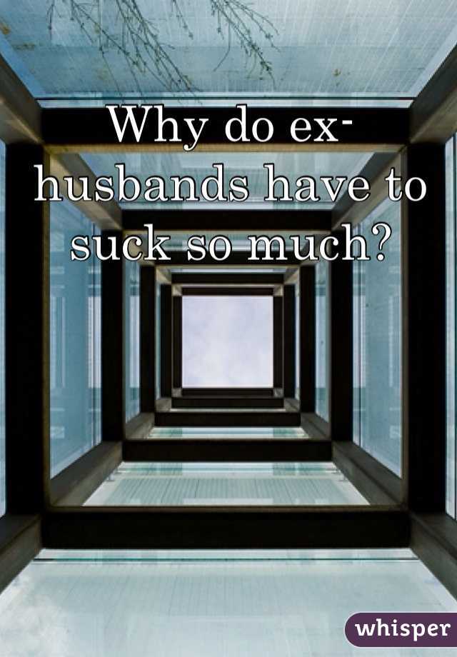Why do ex-husbands have to suck so much?