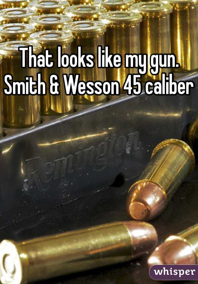 That looks like my gun. Smith & Wesson 45 caliber