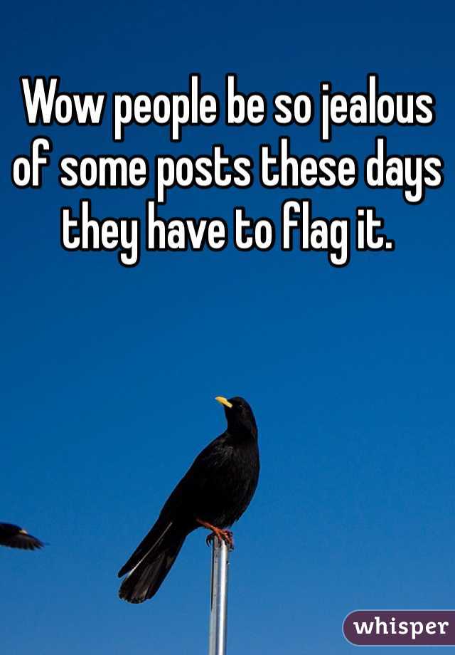 Wow people be so jealous of some posts these days they have to flag it. 