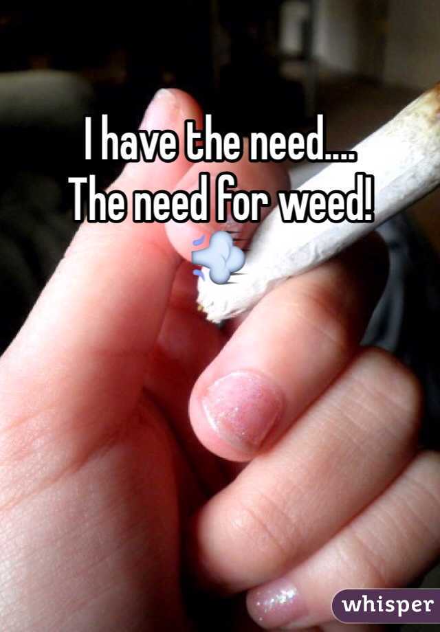 I have the need....
The need for weed!
💨