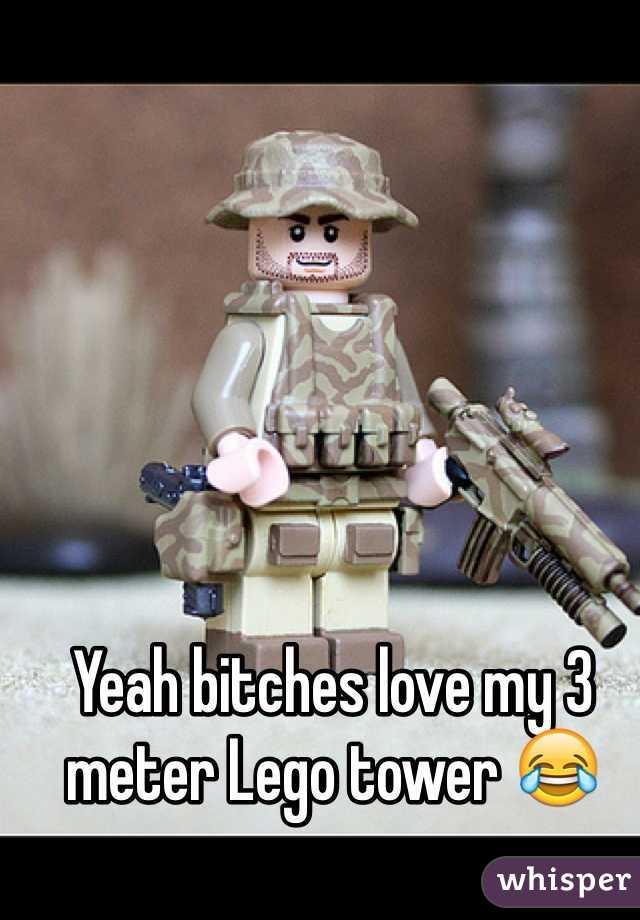 Yeah bitches love my 3 meter Lego tower 😂